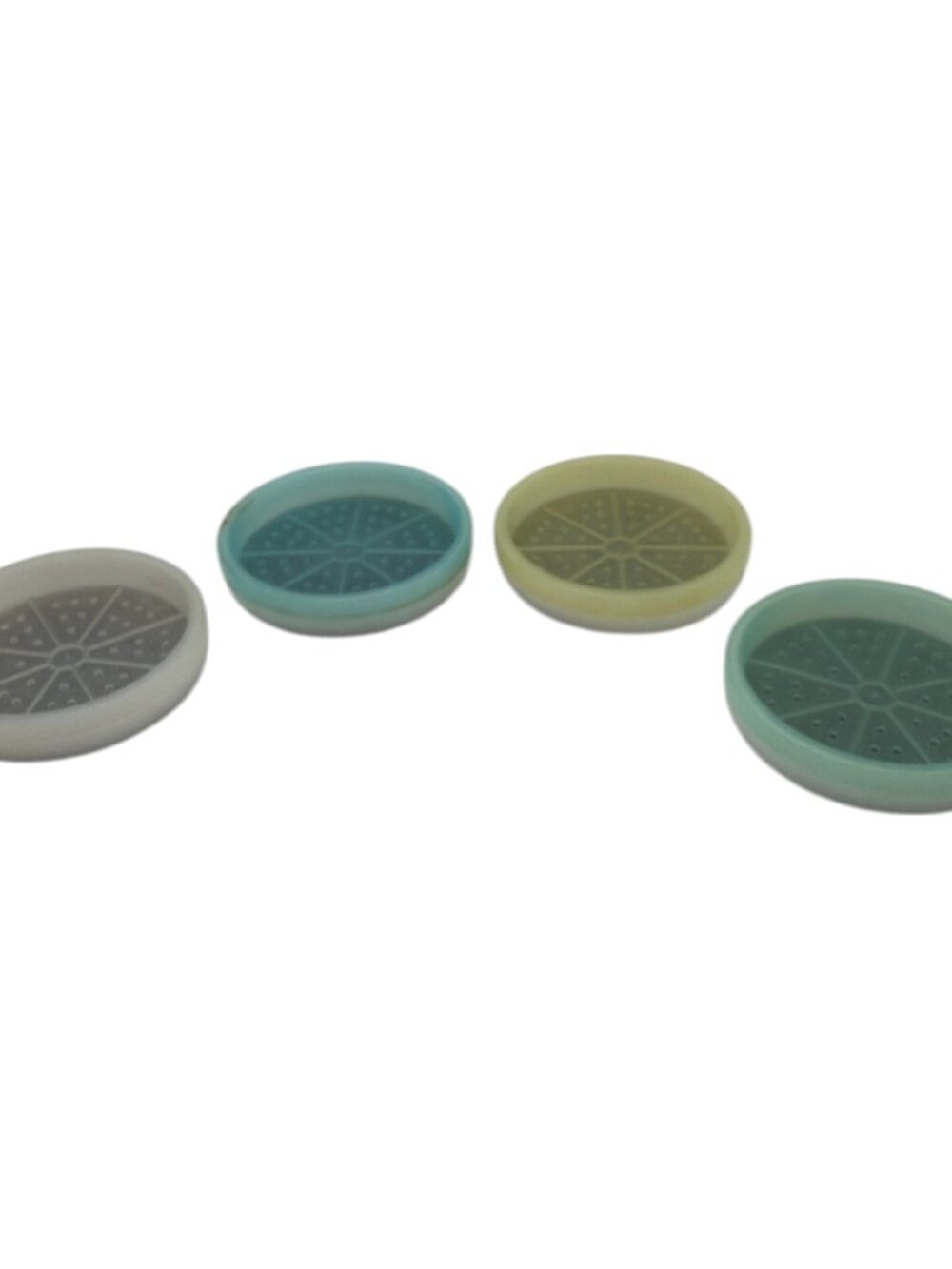 Vintage Tupperware Wagon Wheel Coasters Set 4 567-2 567-1 567-3
